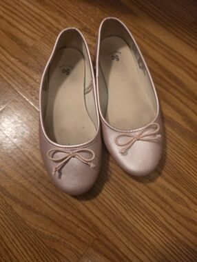 Kohl's Girls Rose Gold Metallic Ballet Flats
